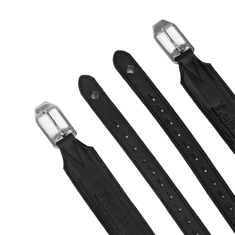 LeMieux Vector Pro Stirrup Leather - Black-1